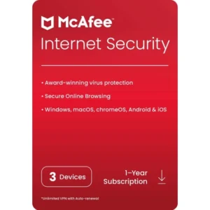 McAfee Internet Security 1 Device 3 year